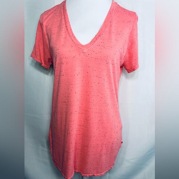 Cloth & Stone Speckled Coral TShirt Blouse Top Medium - Picture 1 of 13